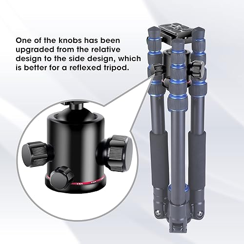 Miniatura 7 de Ball Head Manbily - Cabeza de trípode de metal de aluminio, cabeza monopie panorámica de 360° con placa extra Arca Swiss de liberación rápida, carga