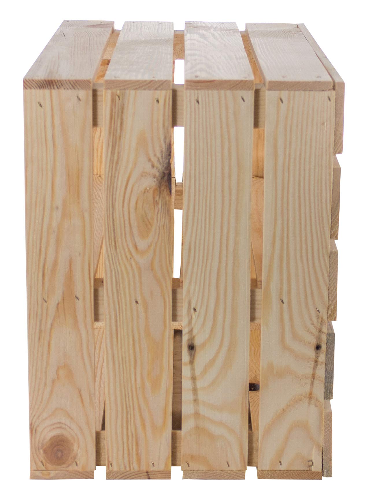 Kistenkolli Altes Land Schuhschrank Schuhregal Naturholz unbehandelt upcycling massivholz Holzkisten Weinkisten Regalkisten Maße 50x40x29cm (je Kiste) (3er Set Johanna Längs)