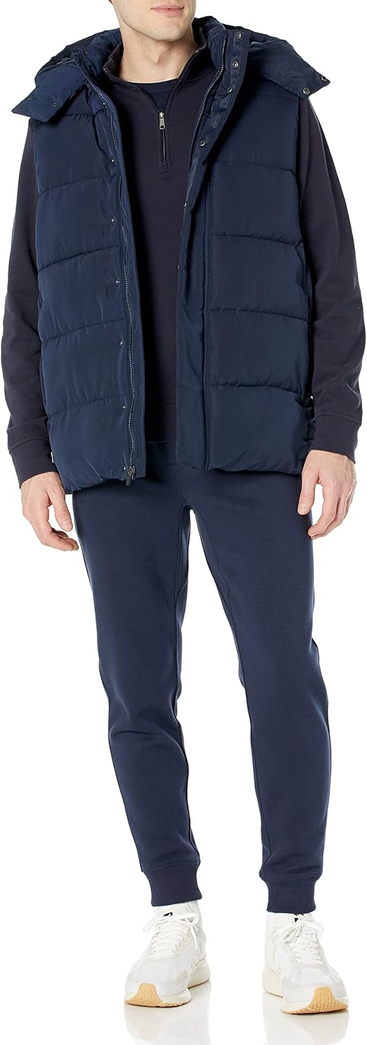 Amazon Essentials Men's Relaxed-Fit Water Repellent Recycled Polyester Hooded Puffer Vest (Previously Amazon Aware) - Image 4