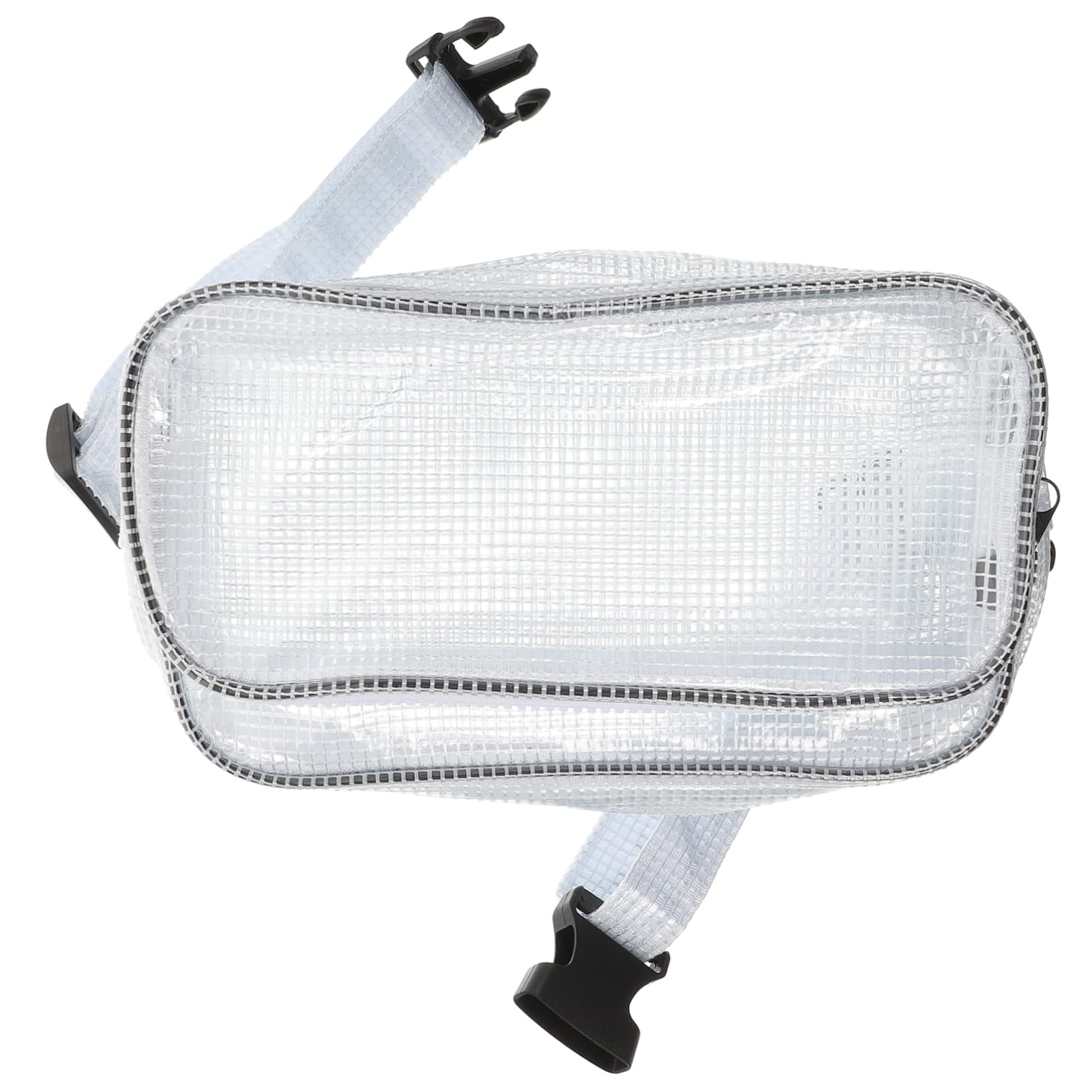 HOMSFOU Marsupio da Cintura in Pvc Bianco Antistatico Grande Capacità per Biking e Running
