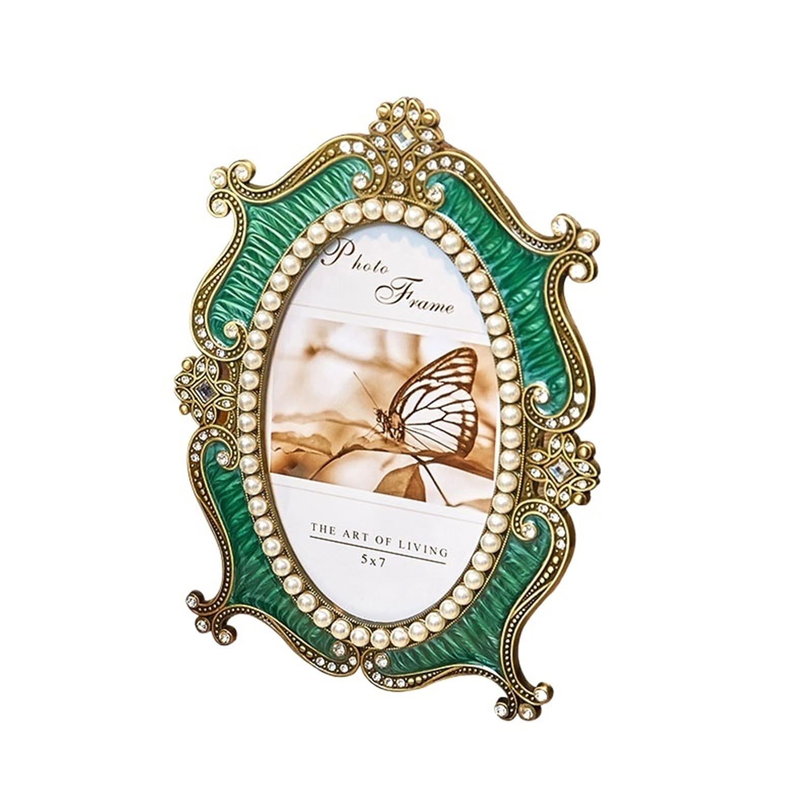 Metal Picture Frame, Oval Metal Photo Frame Multiple Sizes Home Decor(L)