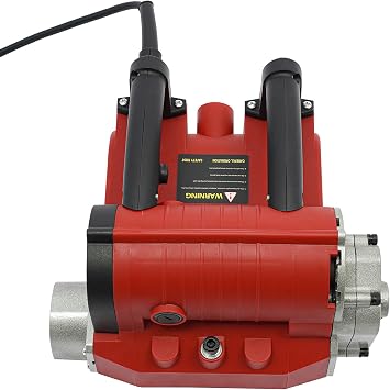 Electric Wall Planing Machine, 110V Wall Scraper Planner 6" Width, Adjustable Handheld Power Planer, Portable Concrete Shovel Wall Machine for Indoor&Outdoor Walls Paint Putty Removal, Red