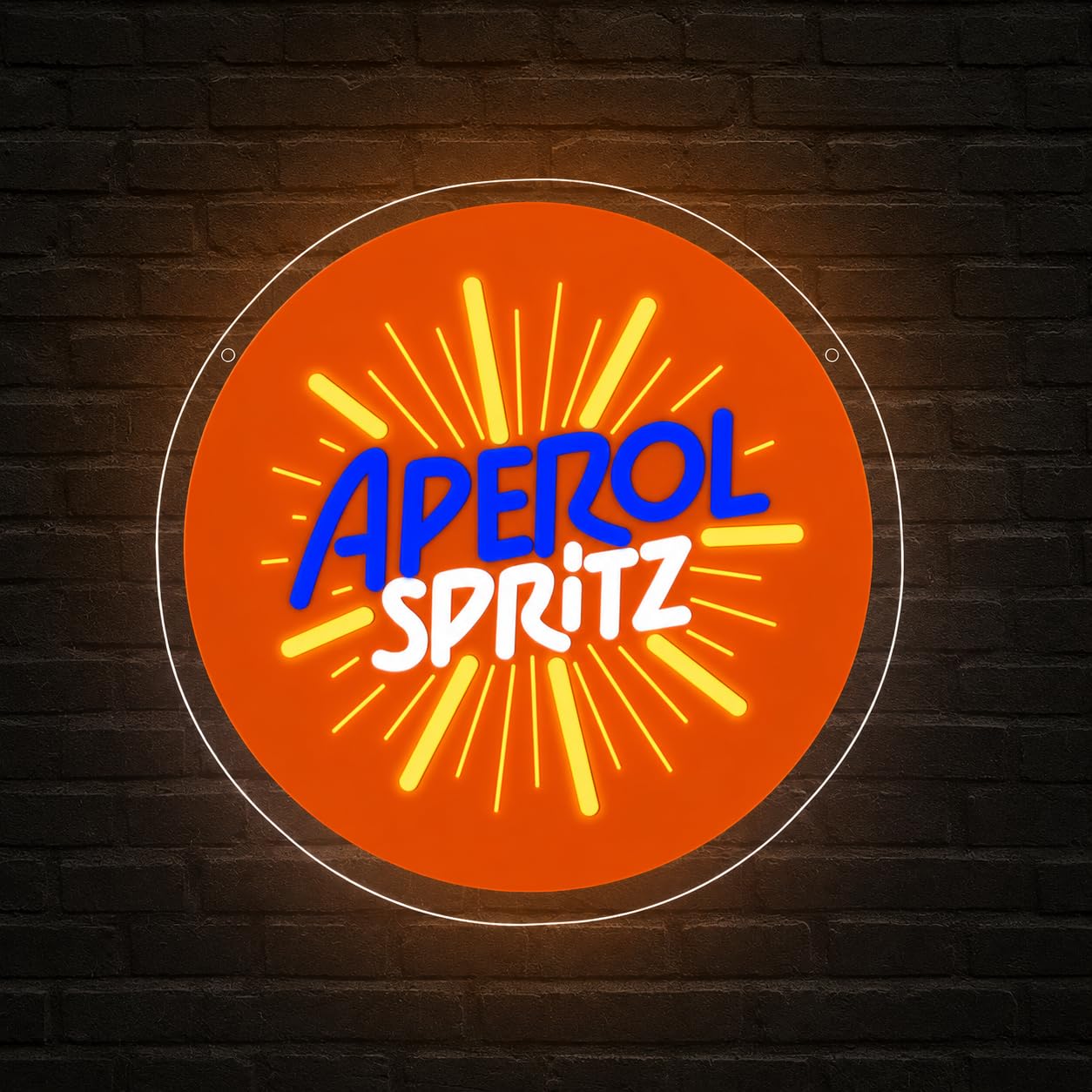 Aperol Neon Schild Deko, Aperol Spritz Led Schild Licht für Wand Deko Bar Cocktail Led Lichter Leuchtreklame Neon Sign für Schlafzimmer Pub Club Party Dekoration Geschenk USB-betrieben