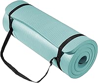 BalanceFrom 1-Inch Extra Thick Yoga Mat Non-Slip High-Density Exercise Pilates Mat with Carry Strap Tear-Resistant for Home Gym Workouts