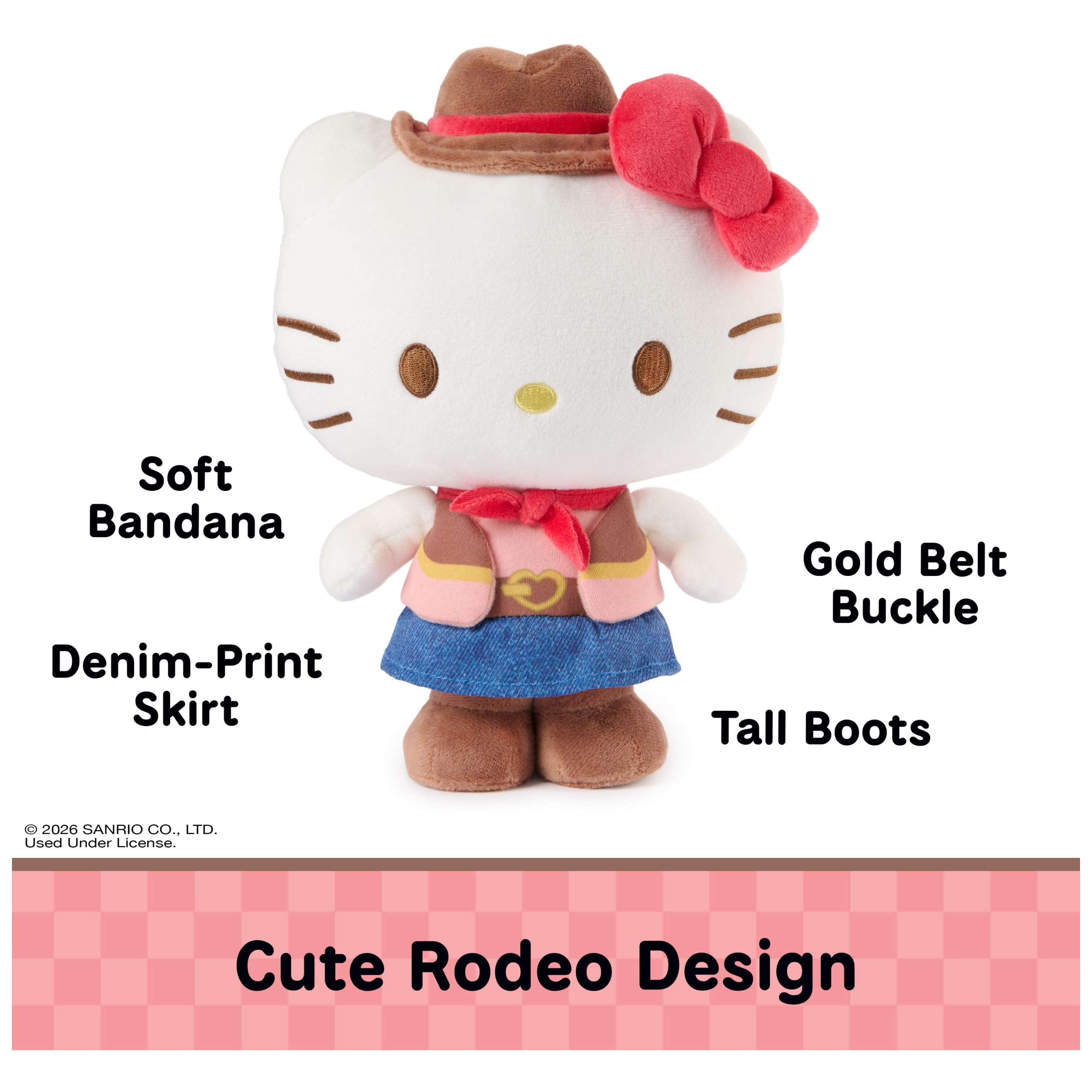 GUND Peluche SanrioRodeoHelloKittyCowgirl