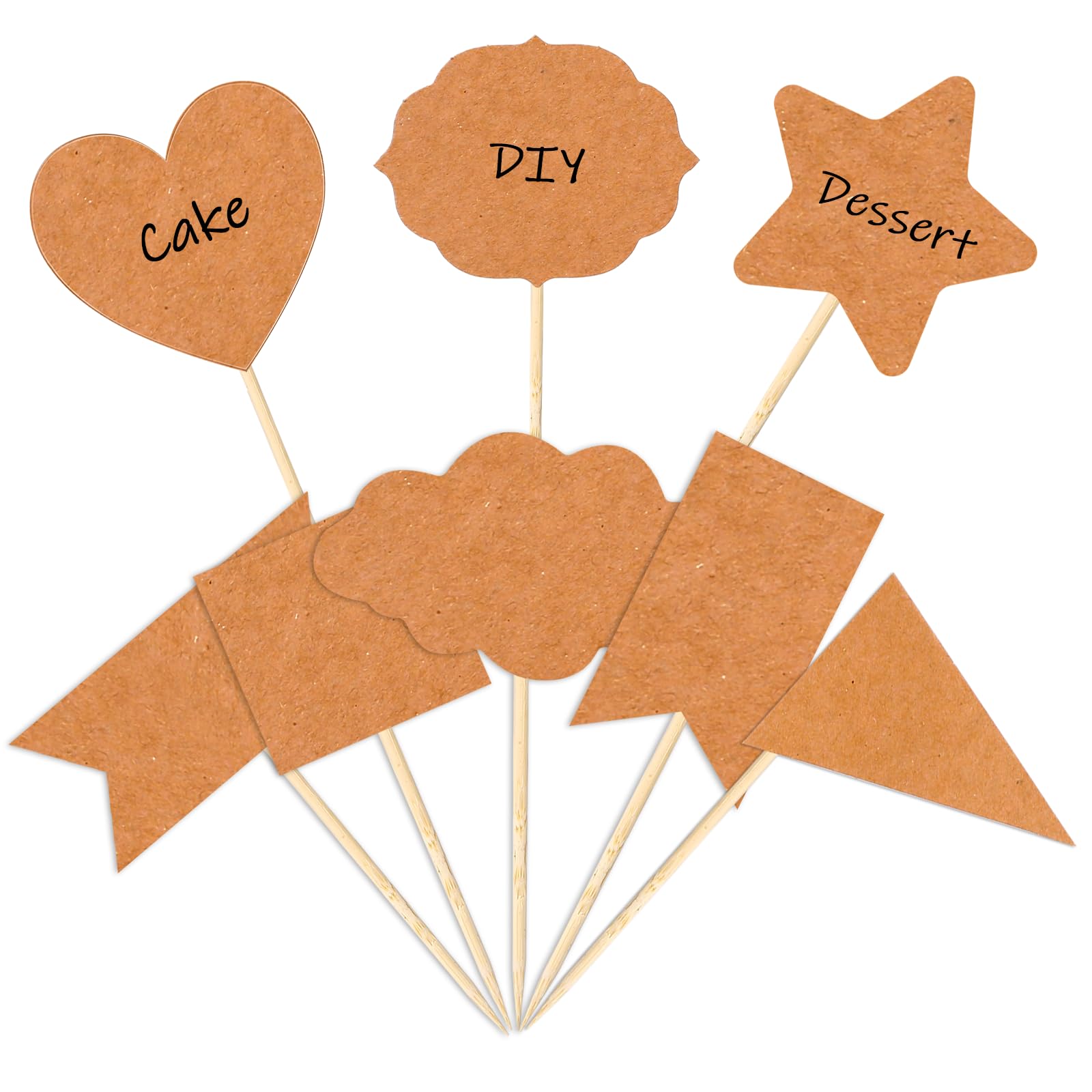 Etichette Per Buffet 48 Pezzi - Pennarelli Per Salumi E Formaggi, Nero, Personalizzabili - Foto 10