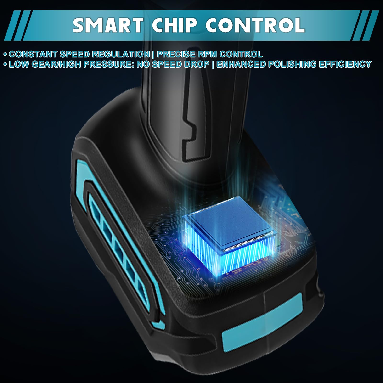 Ponceuse à brosse sans fil Compatible avec Makita 18V, Satinage Brosse à Poncer, Appareil de Brossage pour la Rénovation de Surfaces de Toutes Sortes, Réglage de la 6 Vitesse (Sans Batterie)