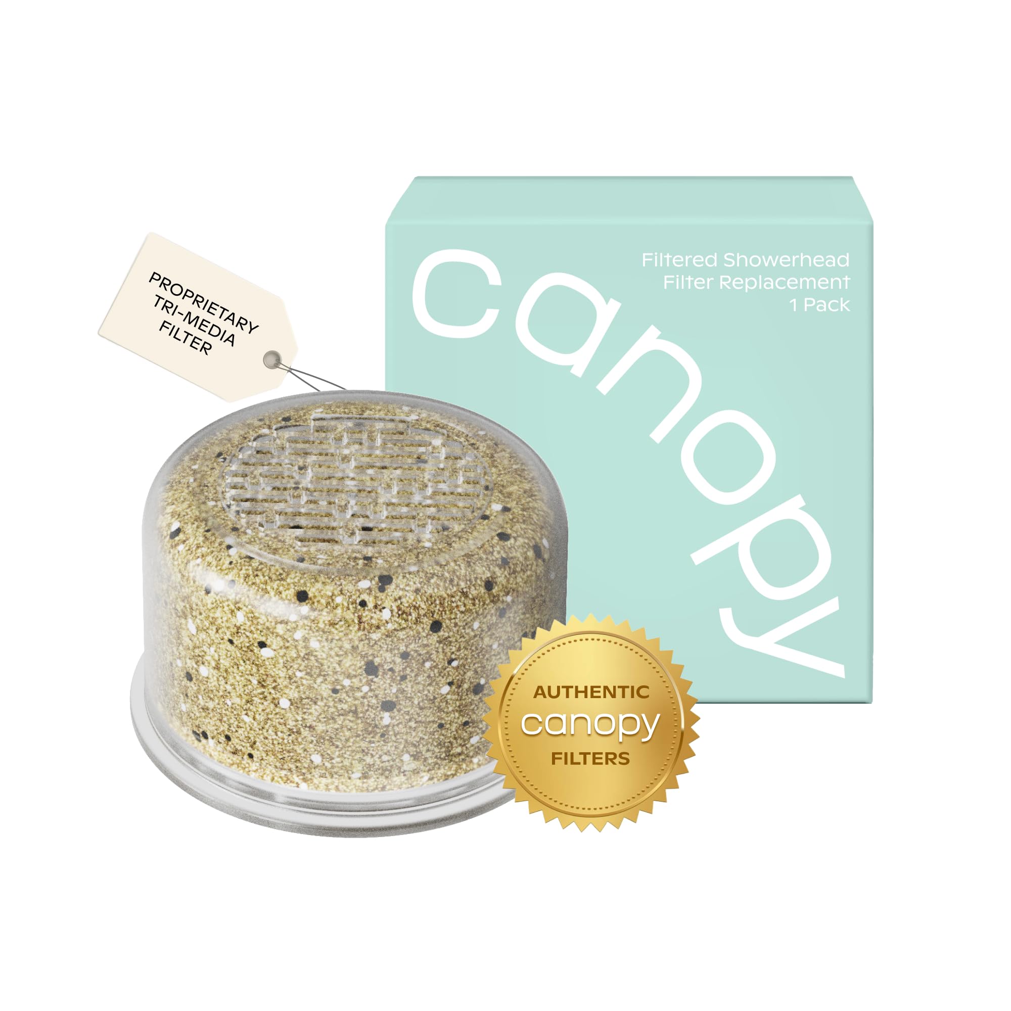 Canopy Authentic Showerhead Filter Replacement - 1 Pack - Compatible with All Canopy Shower Heads - 90 Day Use