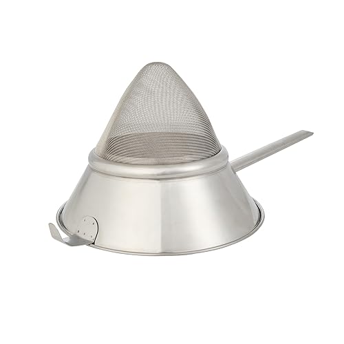 Restaurantware Chinois Strainer 1 Count 10.2" Stainless Steel Bouillon Cone
