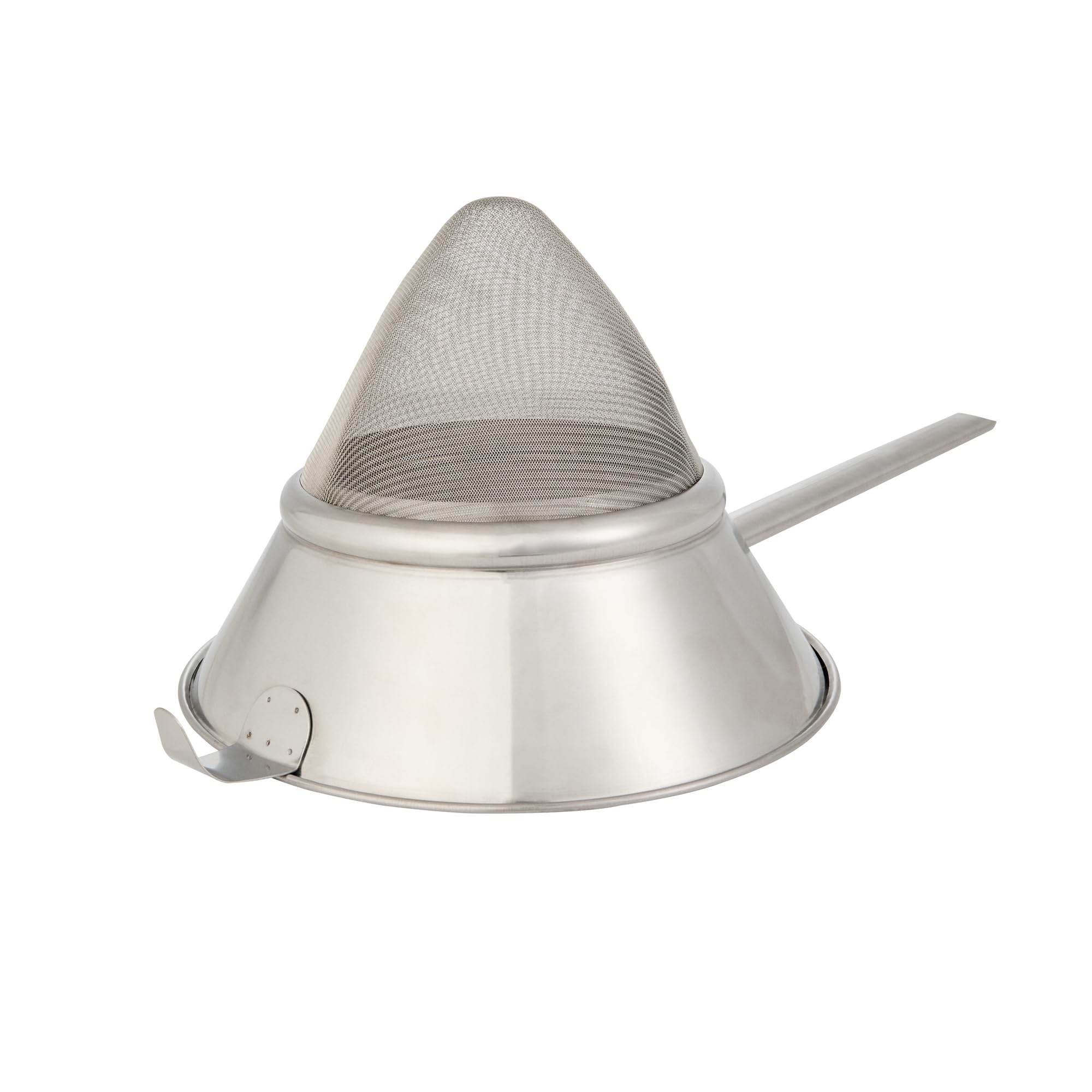 Restaurantware Chinois Strainer 1 Count 10.2" Stainless Steel Bouillon Cone with Extra Fine Mesh China Cap Strainer for Sauces, Stocks, Soups, Broths, Sifting, Sieving, Professional Kitchen Tools