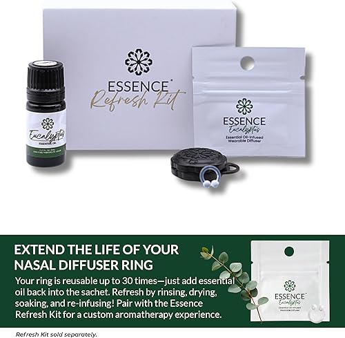 Miniatura 6 de Essence Difusor nasal  Anillo de aceite esencial  Inhalador nasal de silicona (Eucalyptus)