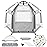Palopalo Pop Up Baby Playpen with UPF50+ Canopy & Mat, Indoor & Outdoor Foldable Play Pen for Babies and Toddlers, Portable Baby Beach Tent with Travel Bag, Pop Up Pack and Play Yard, Grey