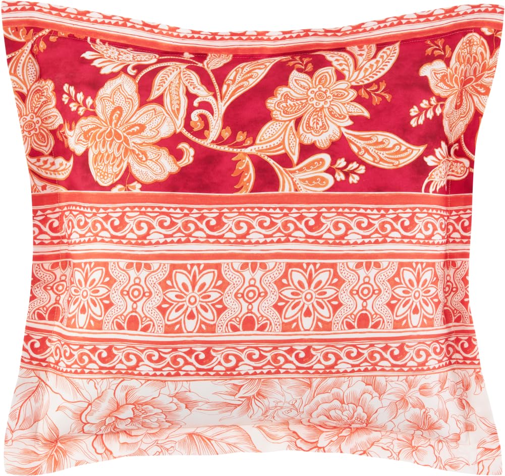 Funda de cojín Bassetti CAPODIMONTE 9328342 de satén de algodón 40x40 cm color coral