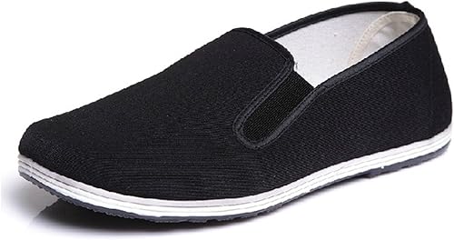 Miniatura 2 de UNOW - Zapatos chinos tradicionales para Kung Fu, de gamuza, color negro.