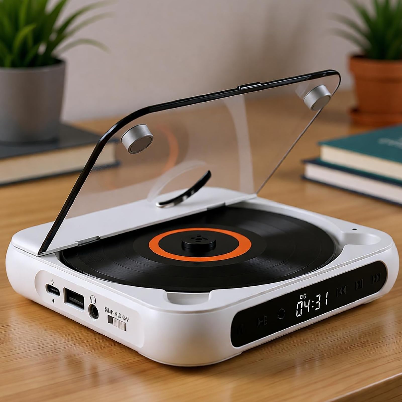 WDWDW Cassette Player Bluetooth CD Boombox Portable Radio Mini Album,Small Portable with 3.5mm Audio Interface,Includes Wired Headphones,Supports/ -R/ -RW/MP3/WMA