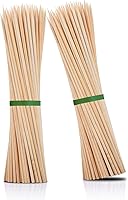 Vista 8 de Minisland 200 palillos de dientes de bambú prémium para cóctel, 4.7 y 6 pulgadas de largo, brochetas anudadas para bocadillos de frutas, aperitivos