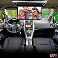 Vista 8 de Consola Pyle para techo de coche, con pantalla LCD abatible, panel de control con reproductor de TV HDMI con transmisor IR integrado
