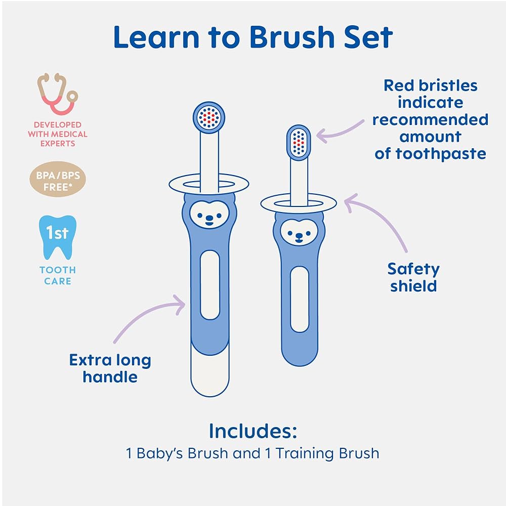 ▷▷mam Amazon.com : MAM Learn to Brush Set (1 Baby's Brush