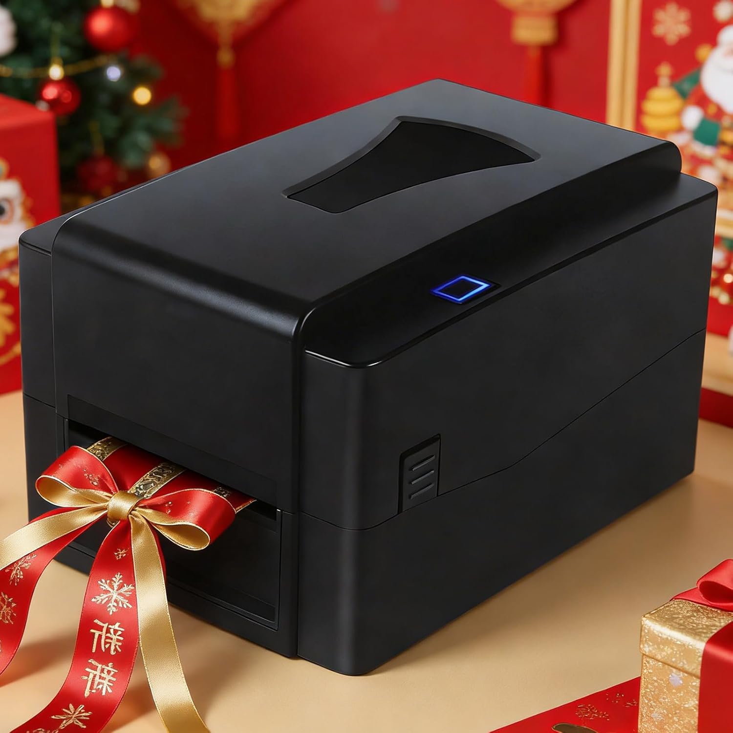 Professional Satin Ribbon Printer,0.6-4.3" Printing Width,300 DPI Resolution,127mm/s Speed,App Programmable,for Present Wrapping Weddings Crafts