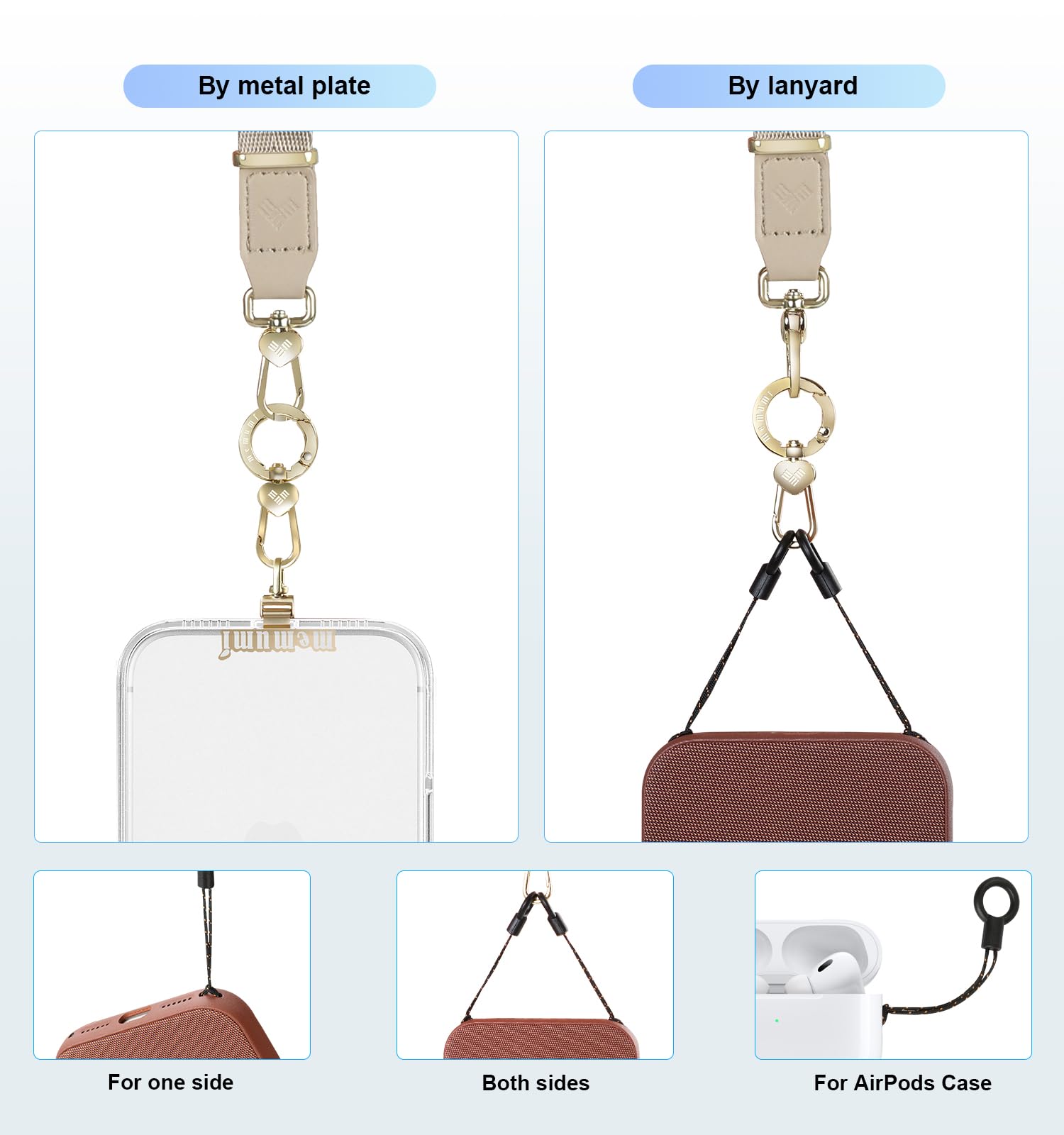 Clip and Go Strap voor telefoon met portemonnee crossbody
