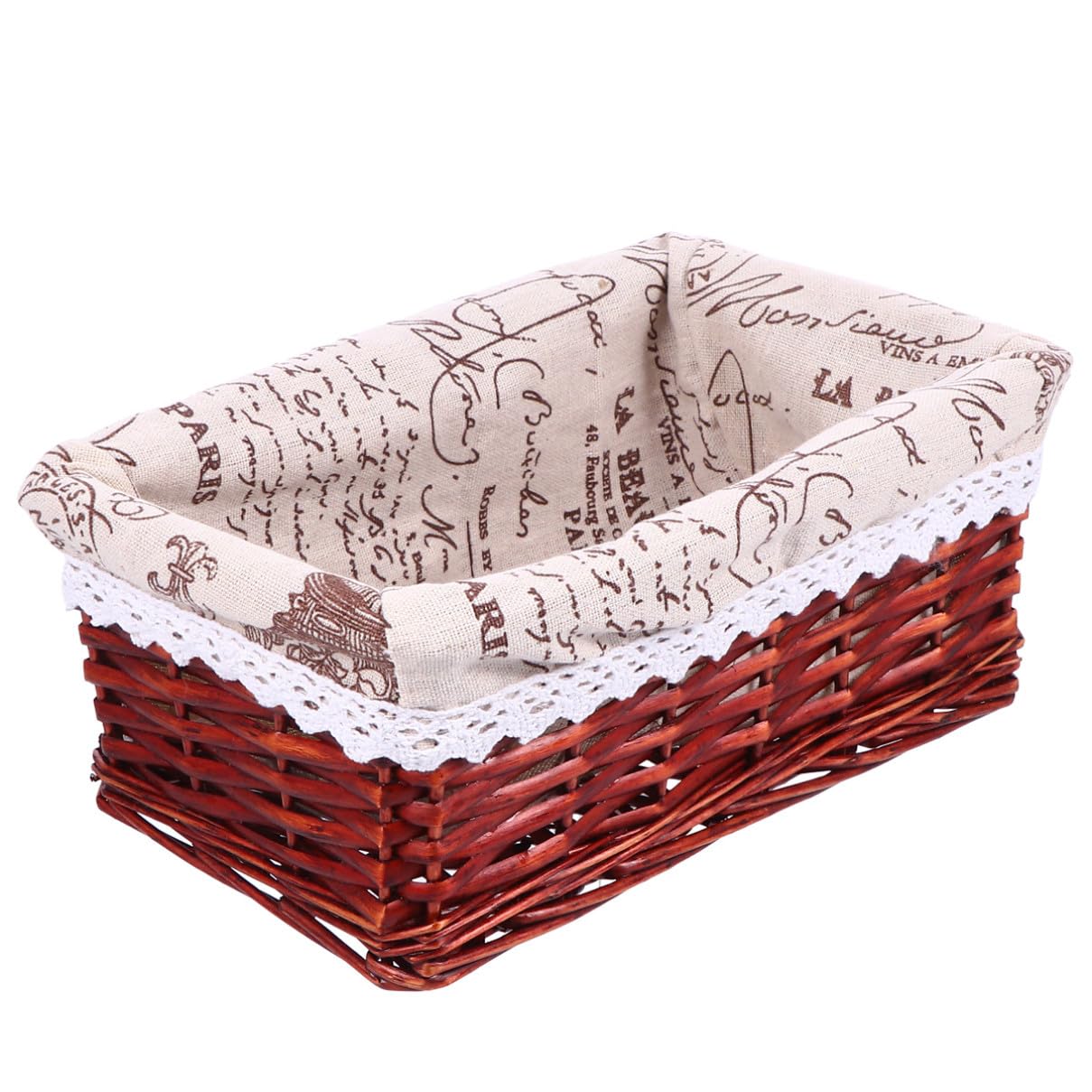 TOPBATHY 2 Piezas Cesta Almacenamiento Cesta Mimbre cestas almacenaje Bandeja para Servir Comida cestas organizadoras Canasta Almacenamiento Regalo Cesta Flores Hecha a Mano