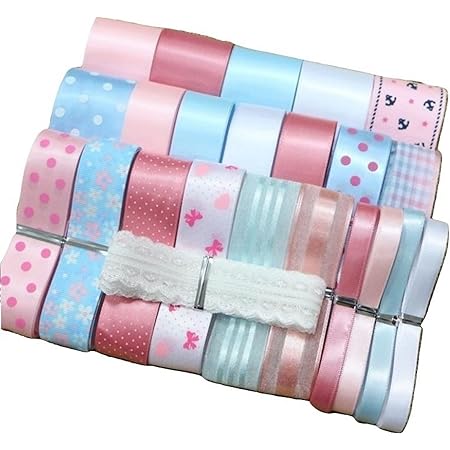 Amazon 楽momo リボン セット 詰合せ ハンドメイド 手芸 Diy 花束 ギフト ラッピング 包装 A ピンク ブルー リボン 通販