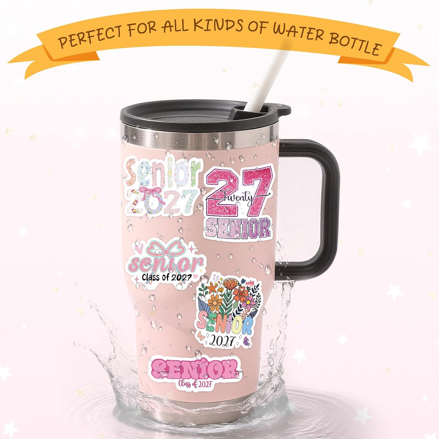 XMJY 30Pcs-3in Senior 2027 Stickers for Graduation Students, Class of 2027 image 3