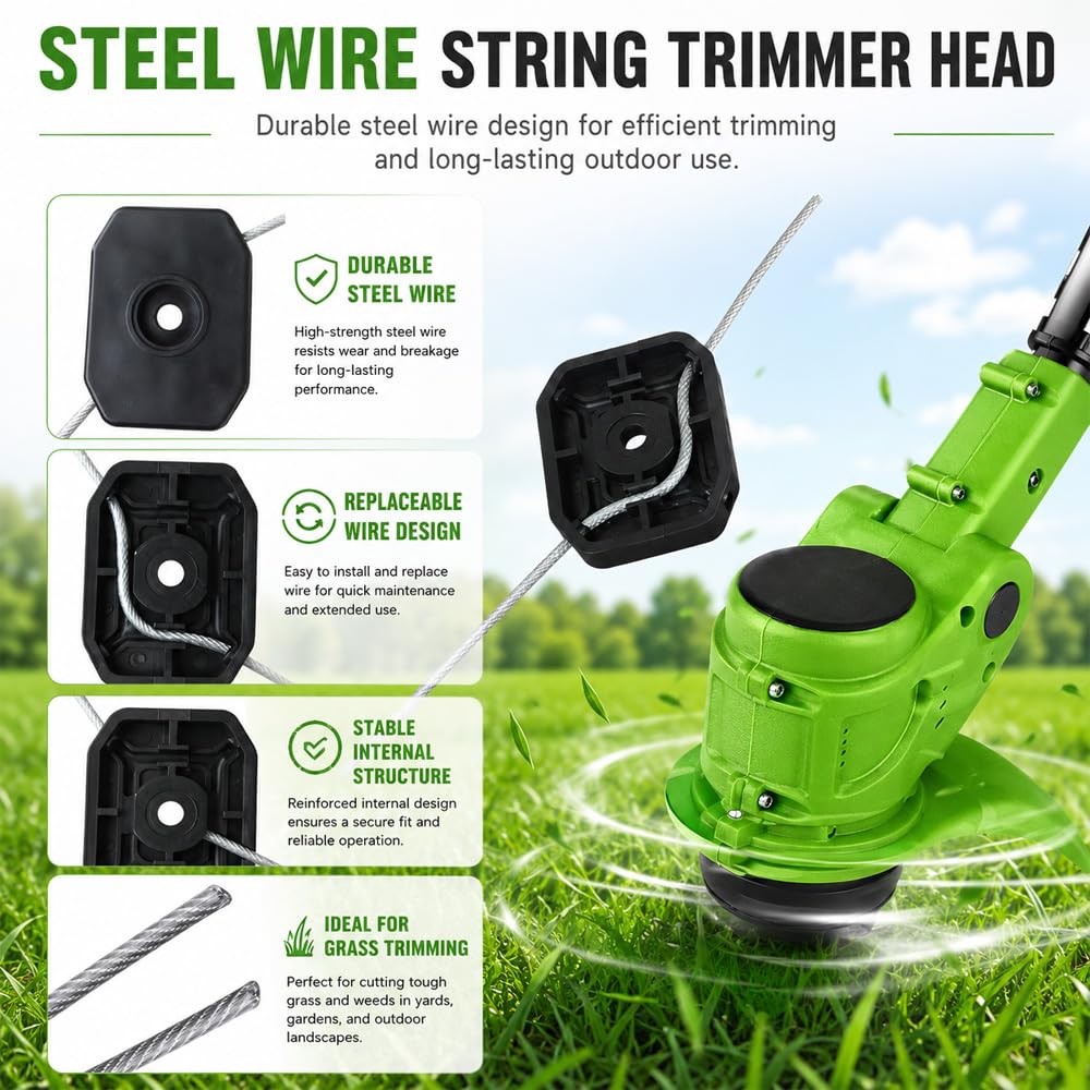 20 Testina di Ricambio per Decespugliatore per VOERJIA 09 2026,150 mm Accessori per Attrezzi da Giardino per Rifinitura Giardini, Prati eColture