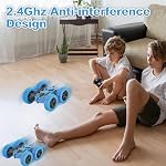 Voiture de télécommande, Stunt RC Voitures 2.4Ghz double côté 360° Rotation RC Crawler avec phares, 4WD Dérive hors route RC Jeu de voiture de course pour les garçons et les filles âgés de 6 à 12 ans