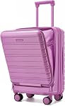 LARVENDER Carry On Luggage 22x14x9 Airline Approved, 20 Inch Expandable PC+ABS Hardside Suitcase Carry On Luggage with Spinner Wheels TSA Lock for Women Men (Lavender)
