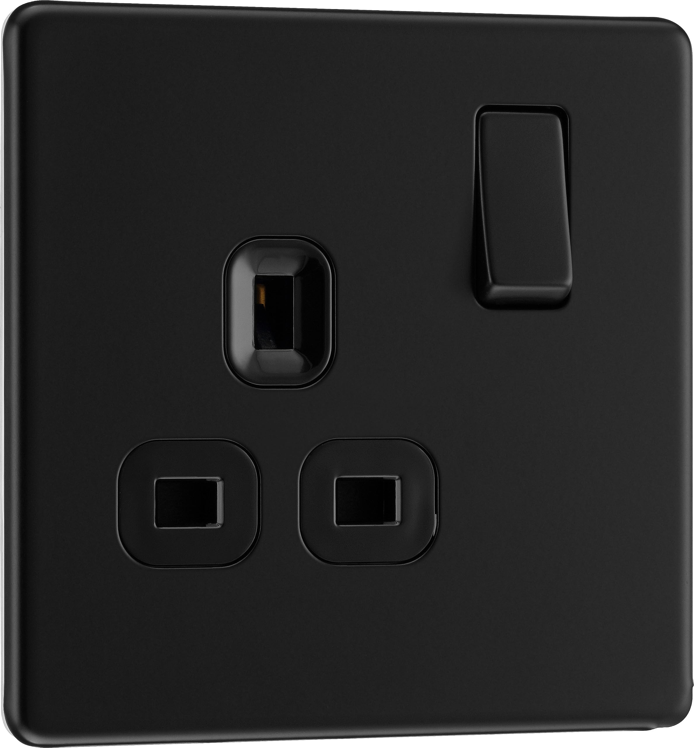 BG Electrical Single Switched Power Plug Wall Socket Screwless Front Plate New