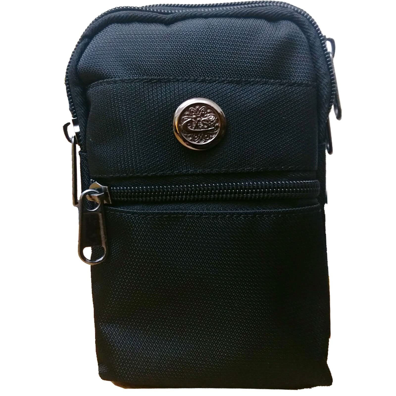 Waist Belt Bum Bag Sport Travelling Mobile Phone Case Cover Molle Purse Pouch (Black)