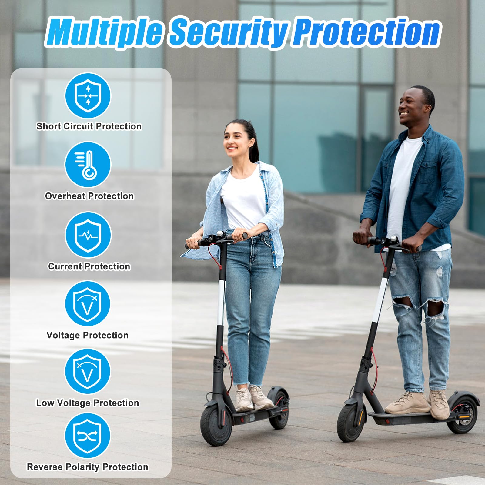 Mineup ładowarka do skuterów elektrycznych i hoverboardów, 6-portowa ładowarka UE