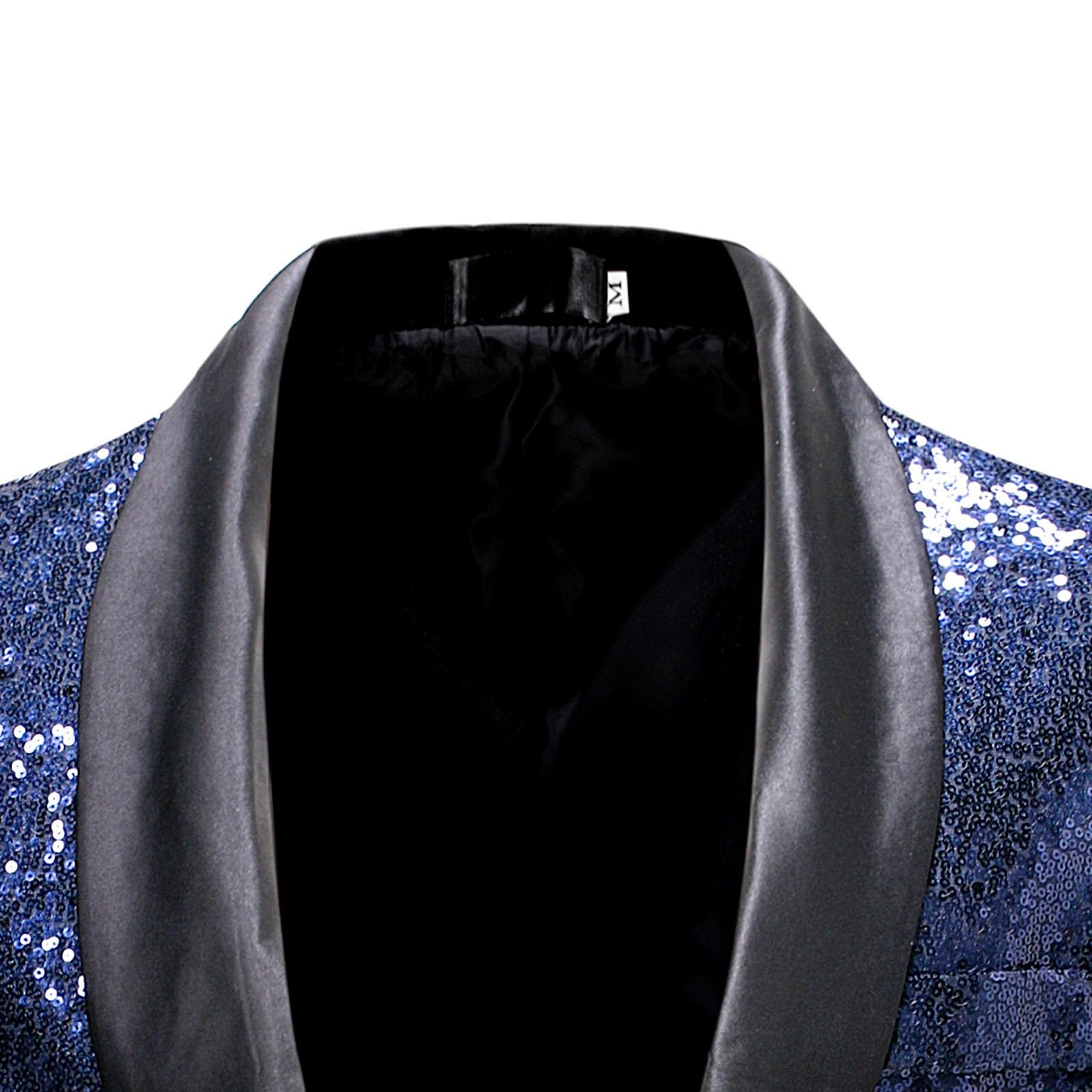 Generisch Chaqueta brillante para hombre, para bodas, fiestas, lentejuelas, corte ajustado, para hombre, con un botón, chaqueta de esmoquin, para hombre, Navidad, Nochevieja, fiesta, brillante
