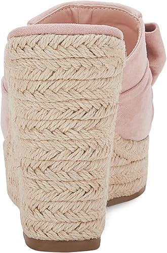 Miniatura 5 de PiePieBuy Alpargatas de plataforma para mujer, sandalias de cuña con lazo y puntera abierta