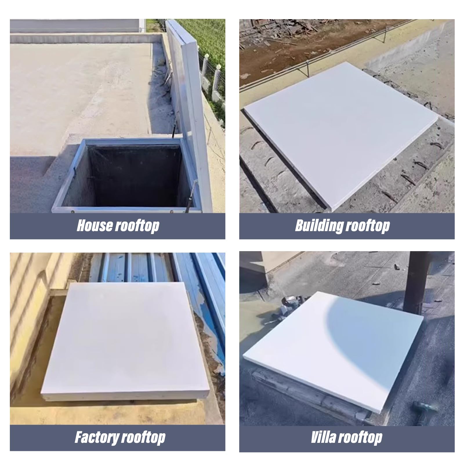 Botola di Accesso al Tetto in Lega di Alluminio per Impieghi Gravosi, Copertura per Botola del Sottotetto Personalizzabile, Porta Finestra per Botola di Accesso al Tetto Dell'Edificio, Copertura per