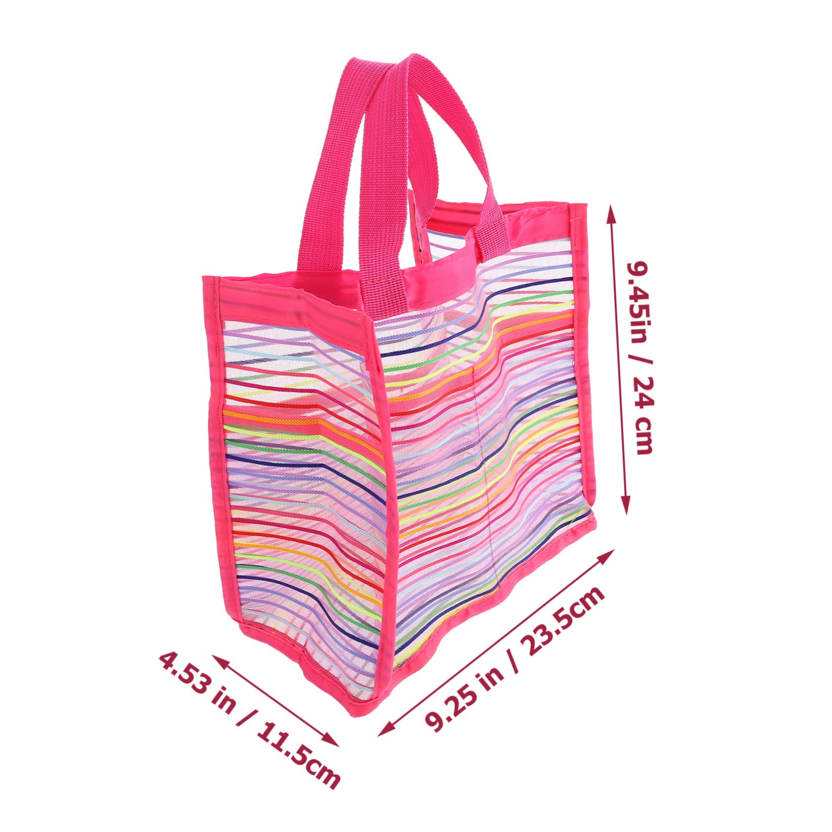 KOMBIUDA Large Capacity Boys and Girls Beach Bag Drawstring Swim Bag Tote for Toys Mesh Beach Toy Pouch Portable Shower