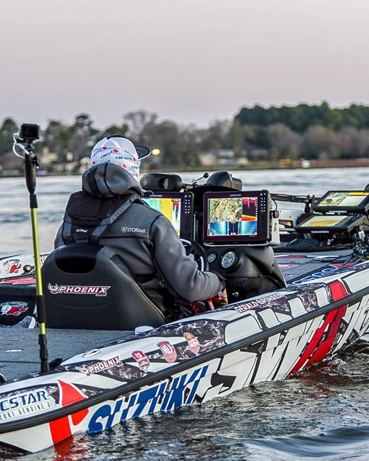 Black Friday 🔥 YOLOtek GoPro Boat Mount PowerStick-53” Gen4 - Bundle - Navigation Light Mount Compatible with GoPro & All Action Cameras.