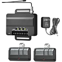 850LM Universal Gate and Garage Door Opener Receiver and 893MAX Garage Door Opener Remote, Compatible with Liftmaster Gate and Garage Door Operators, 850LM Receiver*1, 893MAX*2, 12V Power Supply*1