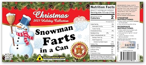 Miniatura 9 de Divertidas etiquetas de latas novedosas de Navidad, grandes regalos de broma, rellenos de calcetines de Navidad, fiesta de elefante blanco, Papá