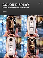 Vista 6 de ontto Llavero de 3 botones de TPU para llavero compatible con Nissan Ariya Pathfinder Kicks X-Trail Rogue 8 Gen New Teana 2022 2023, llave