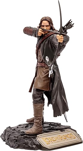McFarlane Toys - WB 100 Aragorn (El Señor de los Anillos) Maniacos de la película, 6 pulgadas Posed Figura
