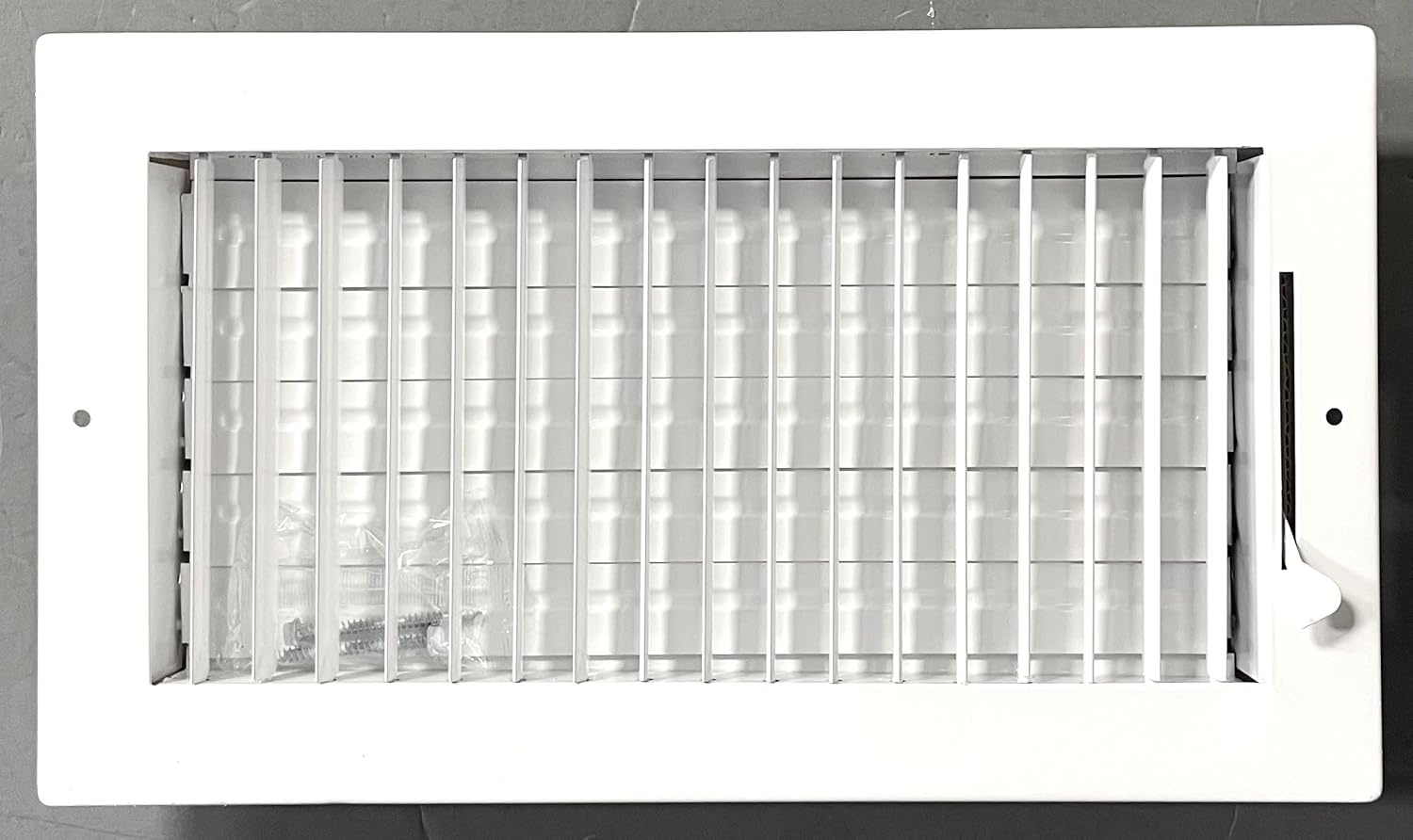 12" x 6" Adjustable Blade Sidewall Ceiling Register Vent Cover Diffuser Heavy Duty Stamped Steel (Listed Size is for Duct Opening or Inside Measurement, Outside Surface 13.8" x 8"))