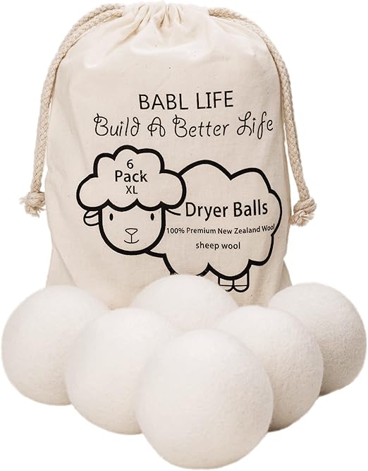 Updated Version(Made of The Latest Shearing) Wool Dryer Balls Pack of 6