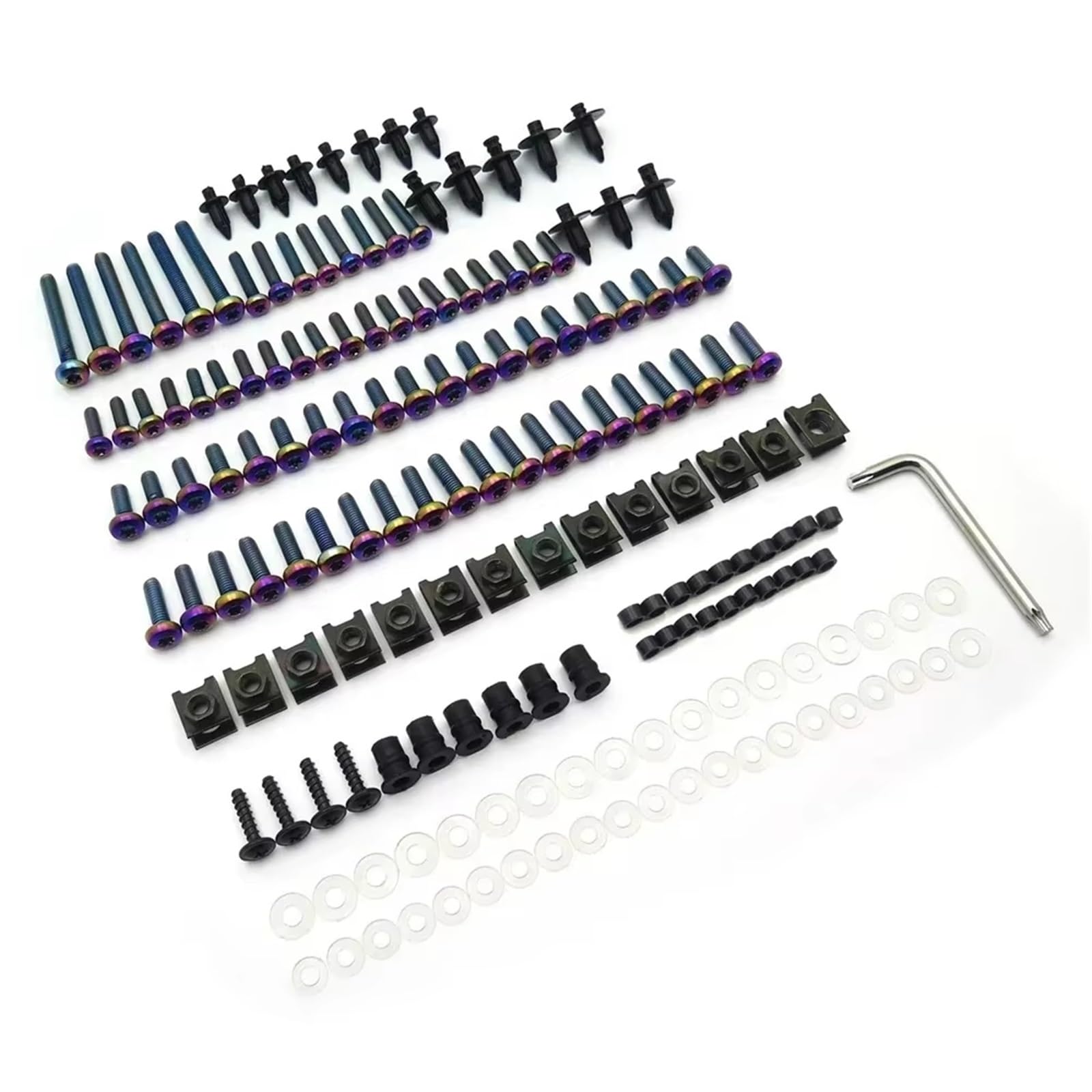 Viti per motociclette Compatibile Con Accessori Universali Per Moto Parti Di Ricambio Per Viti Per Carenatura Completa Multicolore In Acciaio Inossidabile