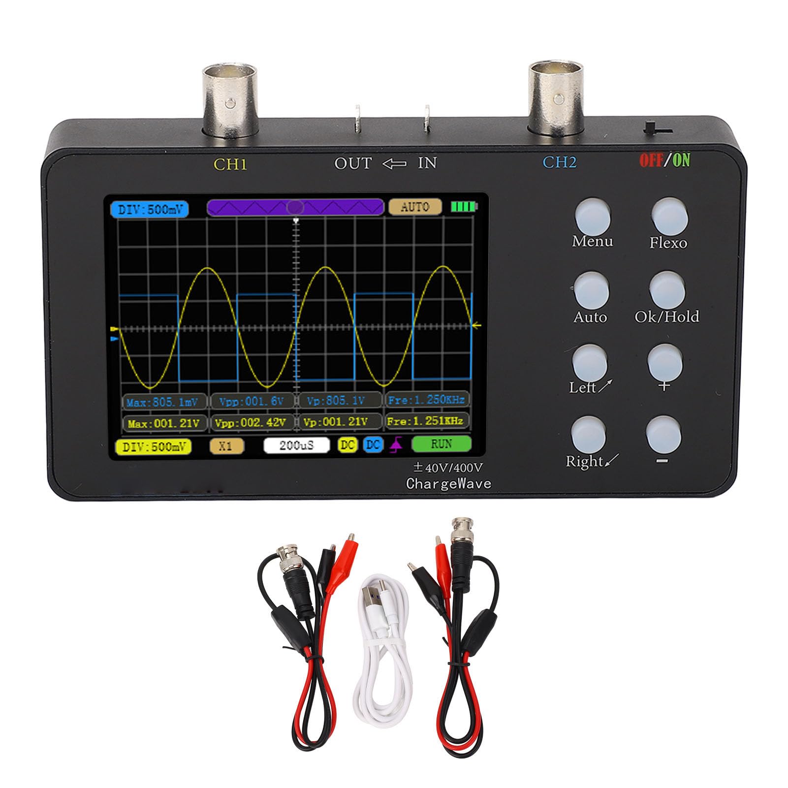 Digital Portable Handheld Tablet Oscilloscope Current Compression Diagnostic Tool for Electronics Enthusiasts