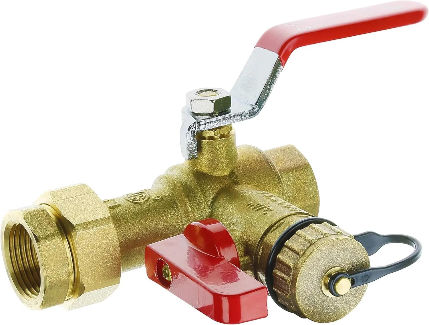 Valvola di Sovrappressione Kit valvola di Servizio per scaldabagno Senza Serbatoio con valvola di Sicurezza IPS da 3/4 di Pollice, isolatore in Ottone Pulito(Red)