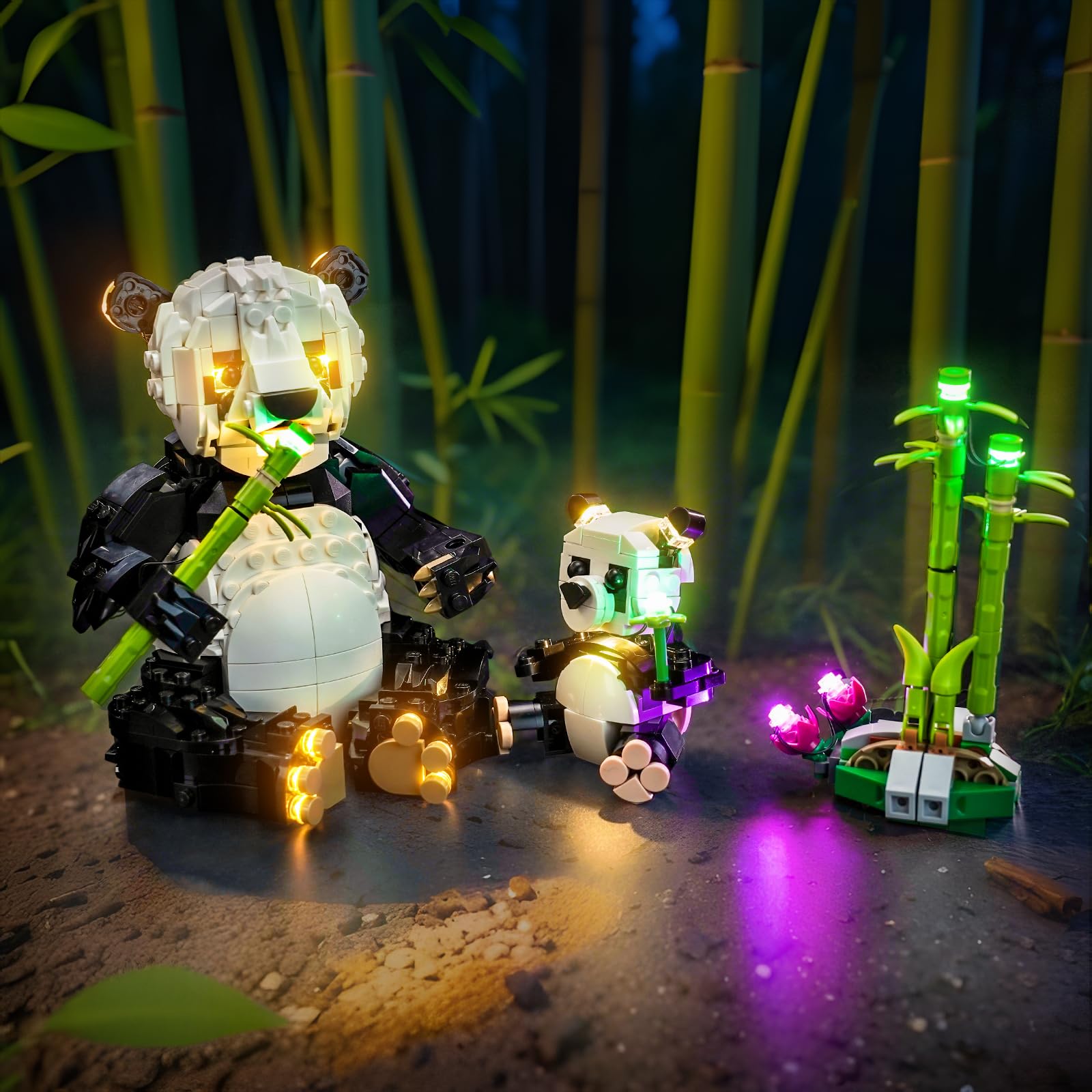 Light Kit Compatible with Lego 31165 Wild Animals: Panda Family (No Model) - Image 4