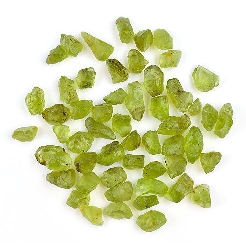 Vista 48 de 75 Carats Natural Raw Peridot Crystal Gemstone, Chakra Healing Crystal, Rough Crystals and Gemstone, Birthstone Crystal for Jewelry Making Supplies