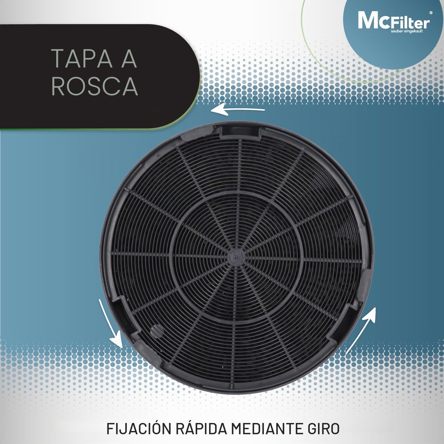 4x Filtro de carbón activado Ø 200 mm, EFF62, Juego de 4 para campanas extractoras adecuada para Franke 112.0016.755, AEG 9029793578, Bosch/Siemens 00748732, Miele 6532971